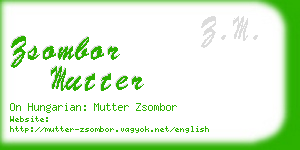 zsombor mutter business card